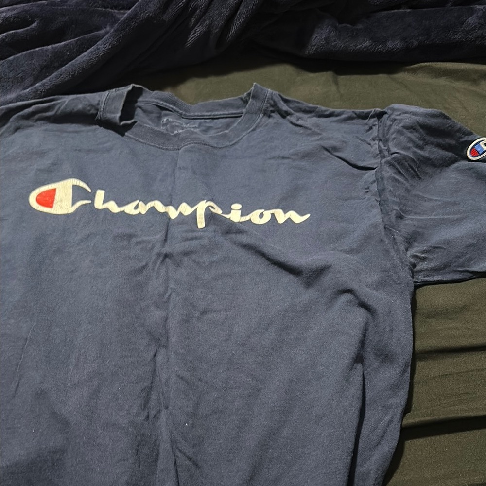 Champion Dark Blue Tee with Logo